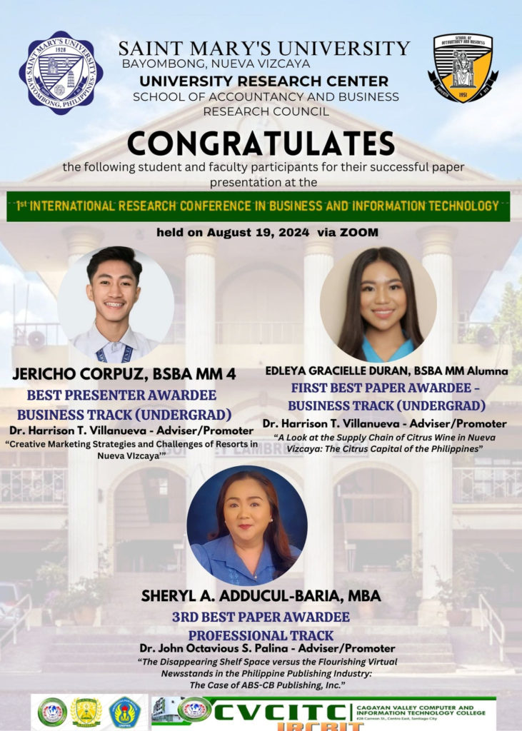 Marians Bag Major Awards in International Research Conference