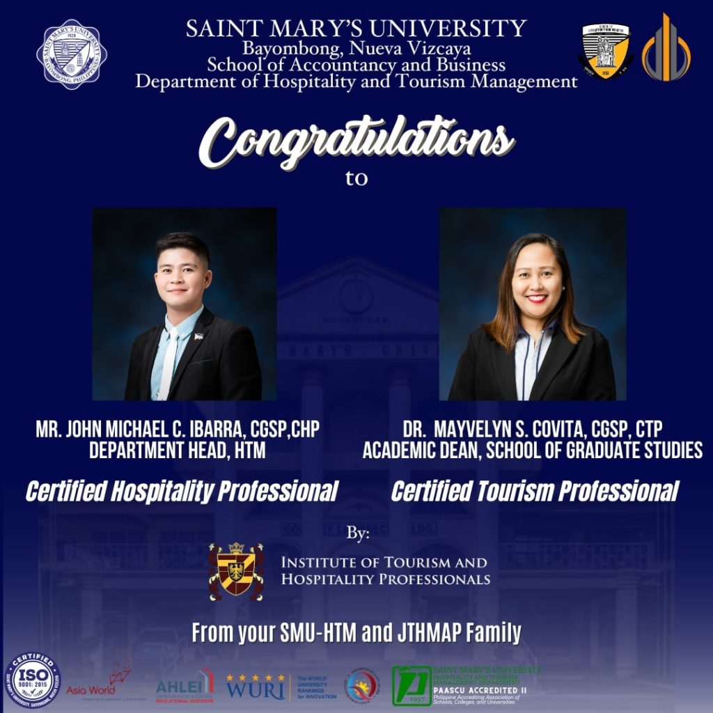 HTM Dep’t Head and SoGS Dean renew commitment to int’l standards through certification recognition
